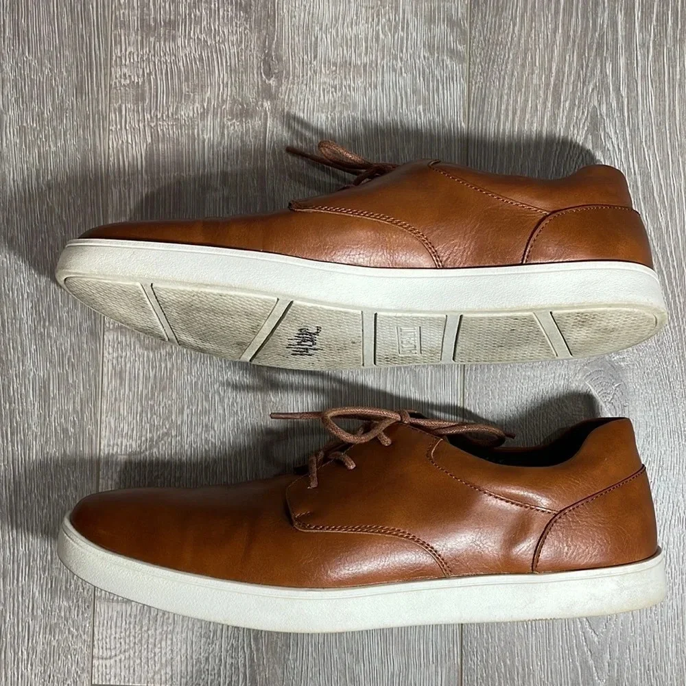 Alfani Casual Lace Up Oxford Sneakers Elston Chocolate Brown 9